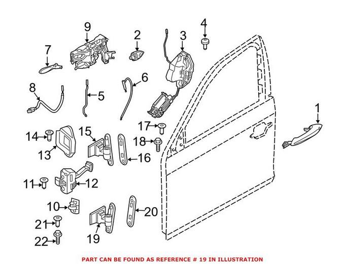 BMW Door Hinge = Front Driver Side Lower 41517259593